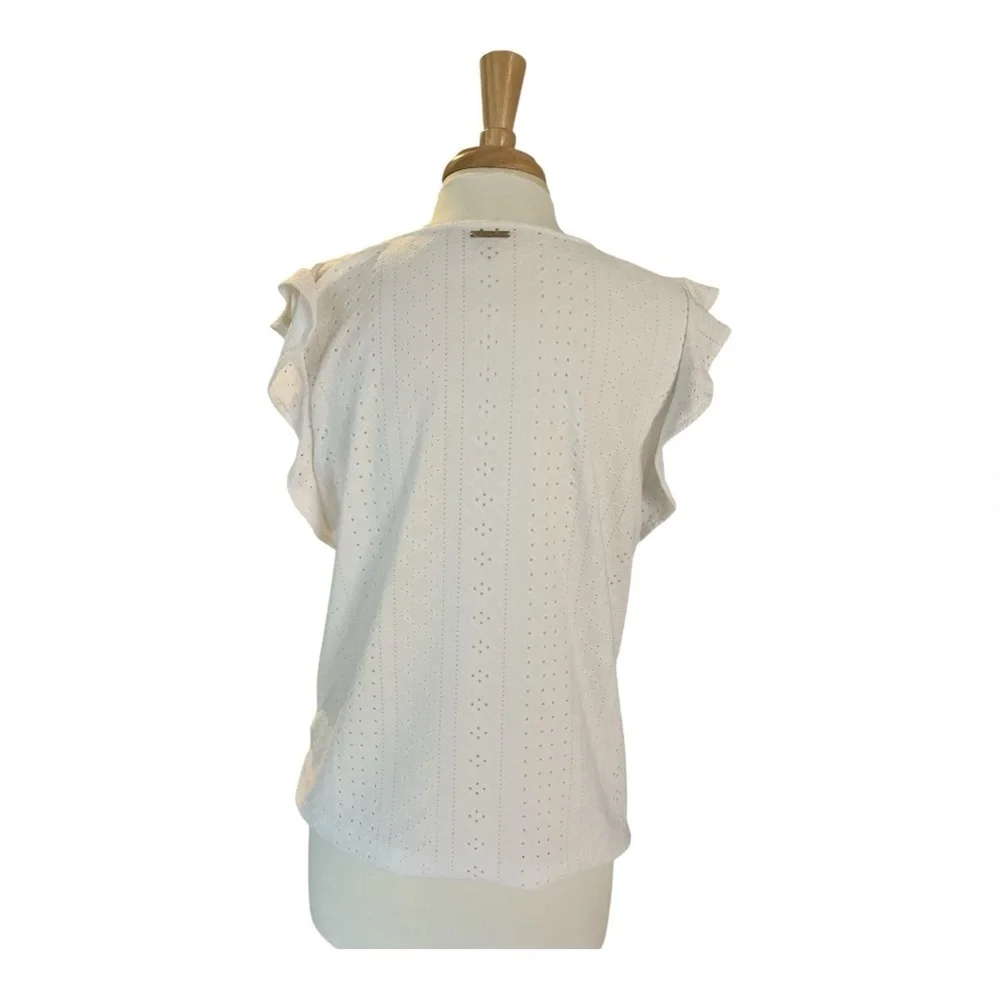 Michael Kors White Eyelet Blouse